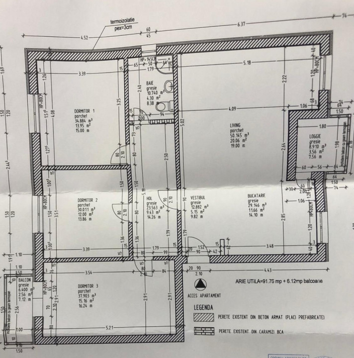 Apartament 4 camere 98 mp com.1 Decembrie