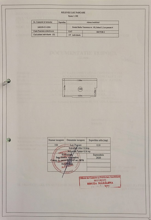 Vanzare Loc parcare subteran 102 The Address