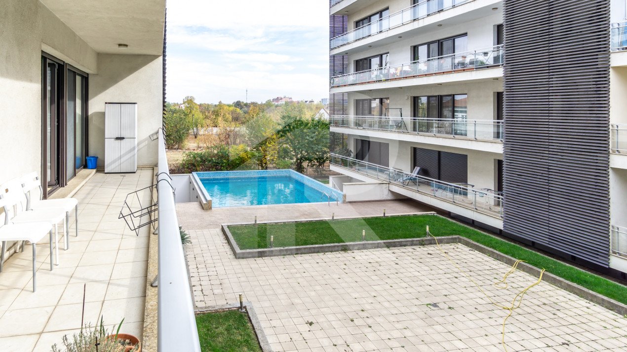 3 camere Baneasa Petrom City, 109mp, parcare subterana, centrala , piscina, paza